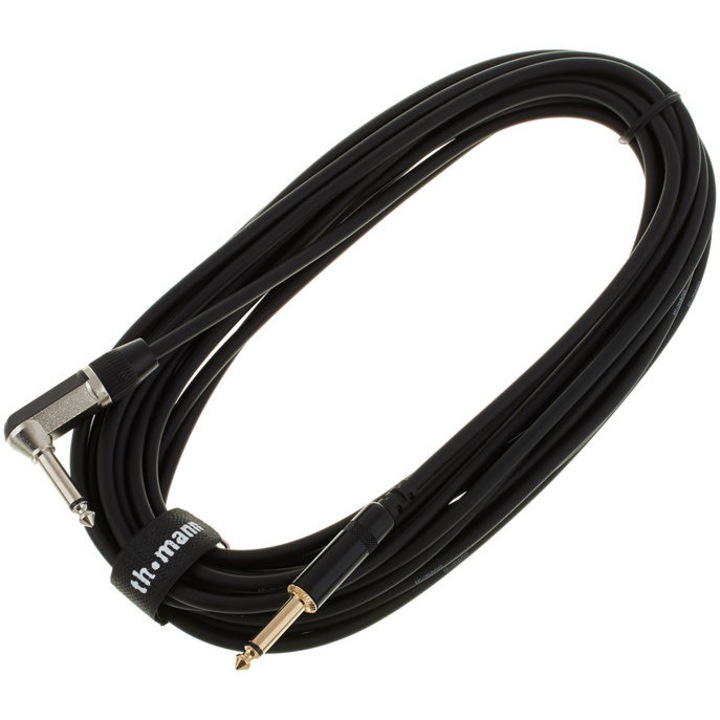 Cablu audio profesional, Pro Snake, 1 x jack 6,3 mono cotit la 1 x jack 6,3 mono, 6 metri, negru