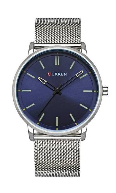 Ceas Curren barbatesc, Elegant Man, Slim Silver M8233SLVBL