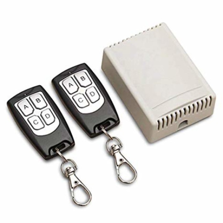 Modul control acces cu 4 relee 12V 433 MHz cu 2 telecomenzi