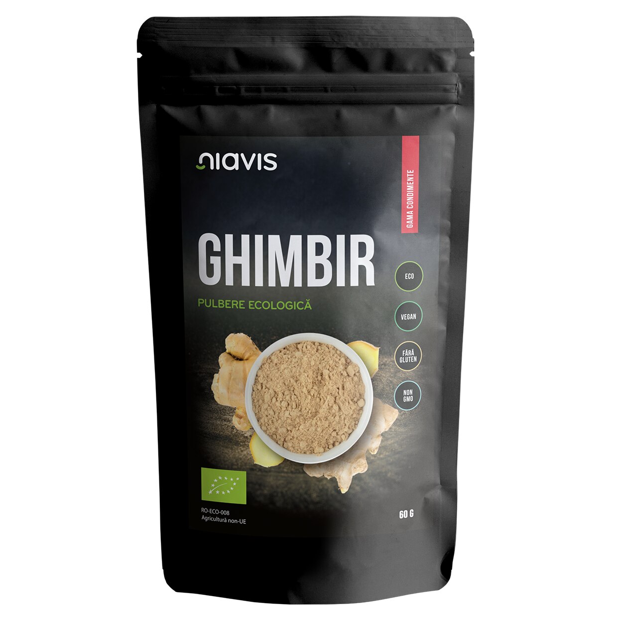 Ghimbir pulbere Ecologica/Bio 60 gr, Niavis