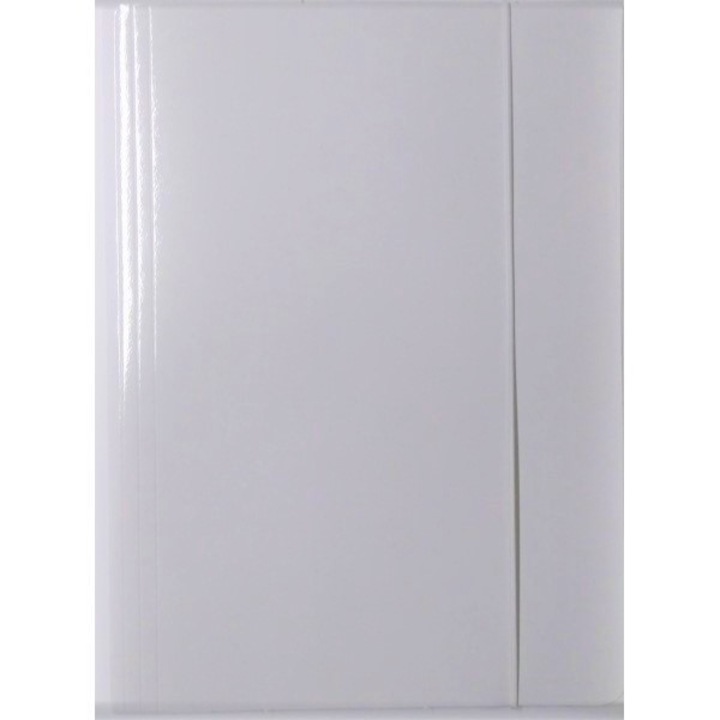 Mapa cu Elastic din Carton Plasifiat, 10 Buc/Set, Alb, Mapa pentru Documente