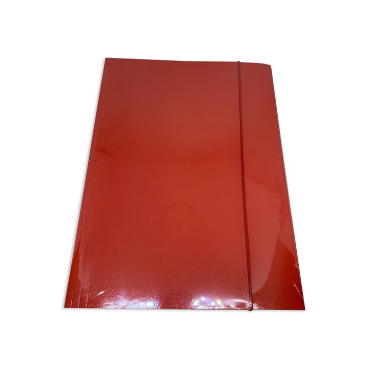 Mapa cu Elastic din Carton Plasifiat, 10 Buc/Set, Rosu, Mapa pentru Documente, Mapa pentru Organizat, Mapa pentru Depozitare