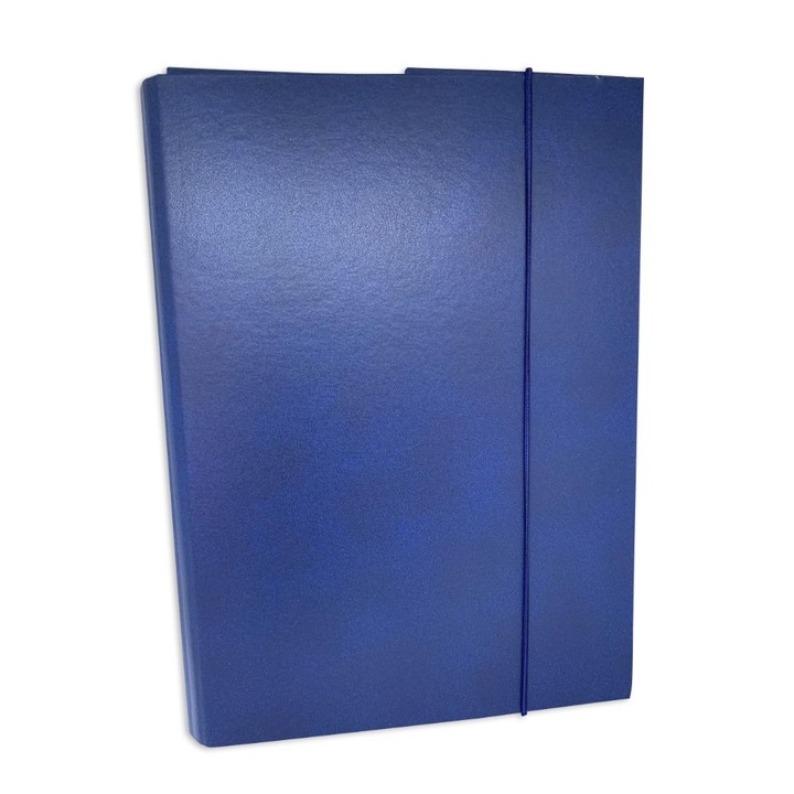 Mapa din Carton cu Elastic, 235x320x55 mm, Max. 500 Coli, Albastru, Mapa pentru Documente, Mapa pentru Organizat, Mapa pentru Depozitare