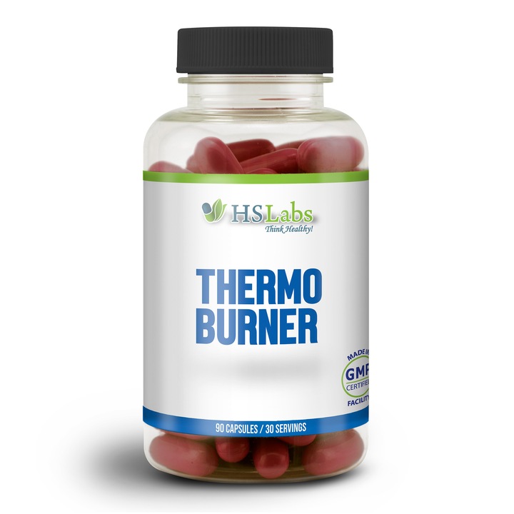 Хранителна добавка за изгаряне на мазнини, Фетбърнър, Fat Burner, THERMO BURNER, HS LABS, 90 капсули