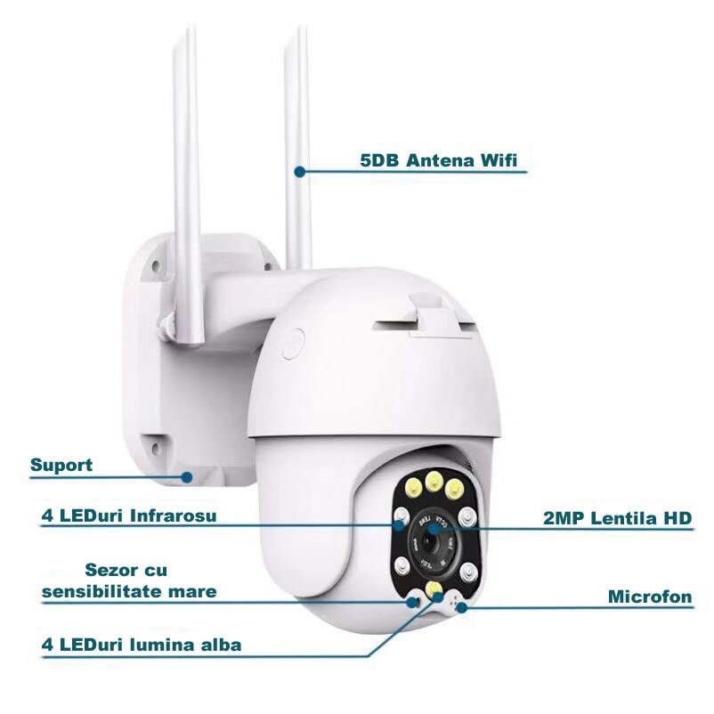 camera ip wireless de exterior zenteko