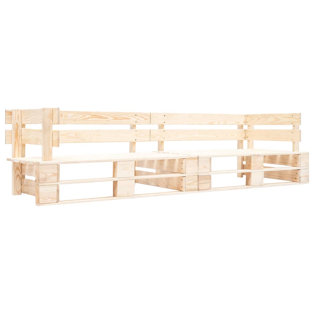 Canapea de gradina/terasa/exterior, vidaXL, FSC, 220 x 66 x 55 cm, Maro