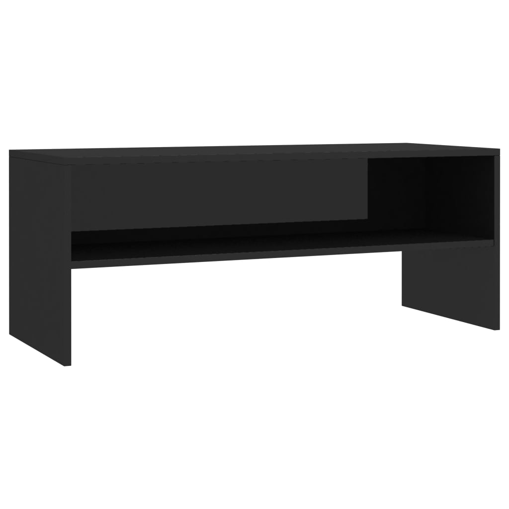 Comoda TV, vidaXL, PAL extralucios, Negru, 100 x 40 x 40 cm