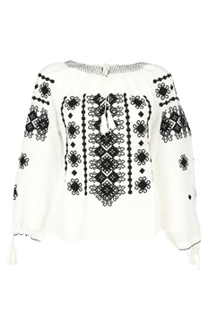 Bluza tip ie traditionala Dacali, dama, R114, Alb Bluza tip ie traditionala Dacali, dama, R114, Alb