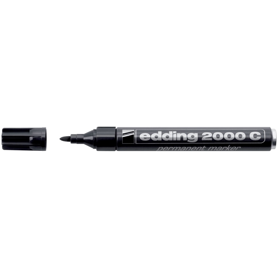 Marker Edding 2000 permanent varf rotund 1.5-3mm negru