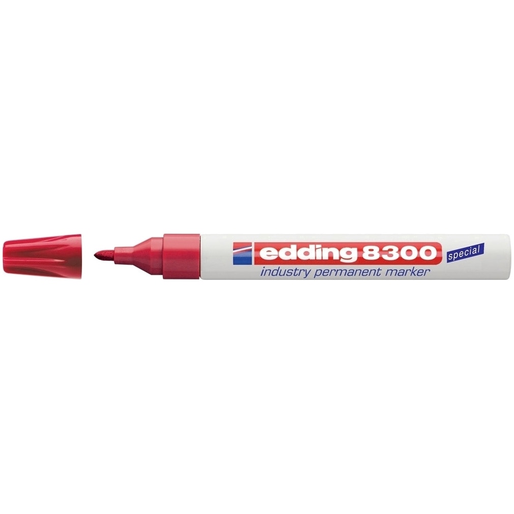 Marker Edding 8300 permanent corp metalic varf 1.5-3mm rosu