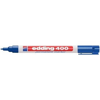 Marker Edding 400 permanent varf rotund 1mm albastru Marker Edding 400 permanent varf rotund 1mm albastru