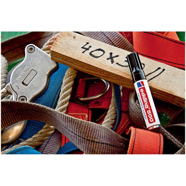 Маркер Edding 500, Перманентен, Връх 2-7 мм, Син