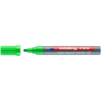 Marker Edding 725 neon pentru tabla varf 2-5mm verde Marker Edding 725 neon pentru tabla varf 2-5mm verde