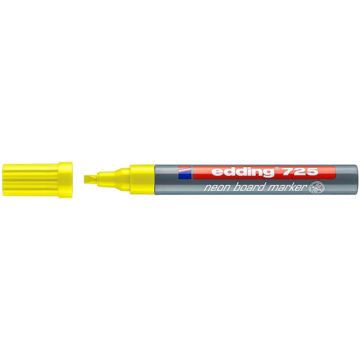 Marker Edding 725 neon pentru tabla varf 2-5mm galben