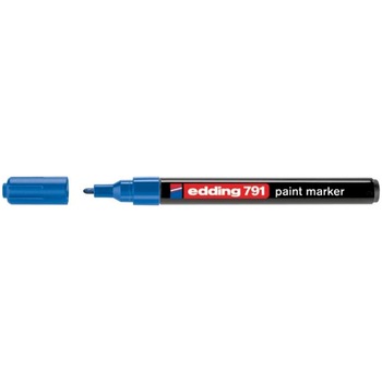 Marker Edding 791 cu vopsea corp plastic varf 1-2mm albastru Marker Edding 791 cu vopsea corp plastic varf 1-2mm albastru