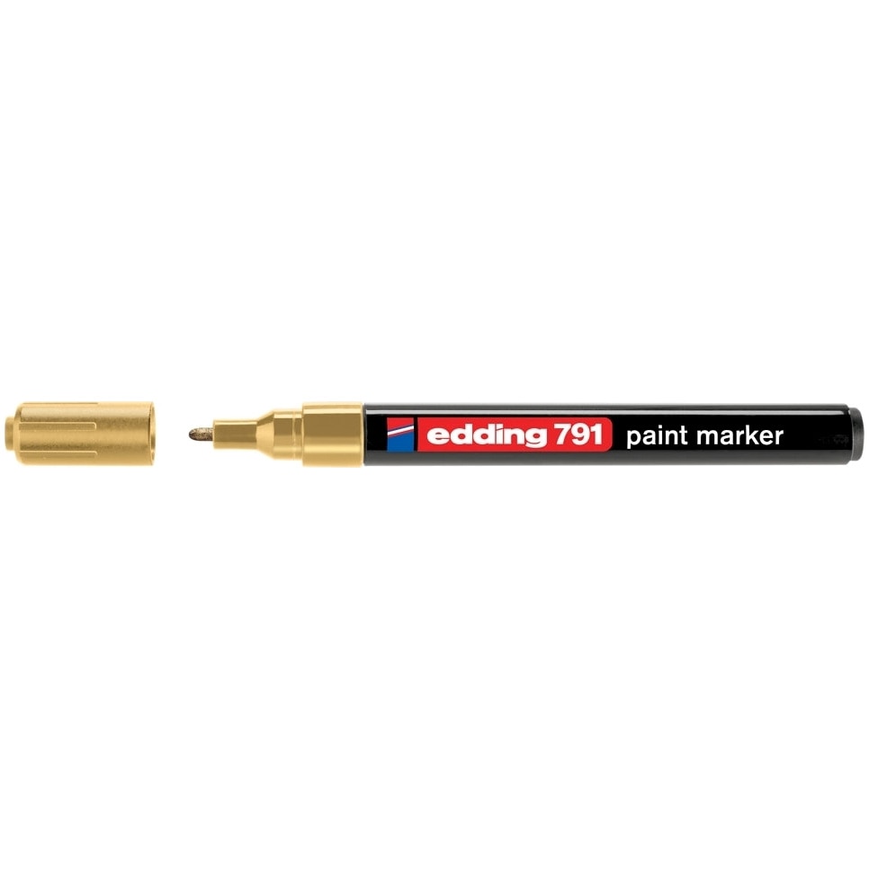 Marker Edding 791 cu vopsea corp plastic varf 1-2mm auriu