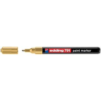 Marker Edding 791 cu vopsea corp plastic varf 1-2mm auriu Marker Edding 791 cu vopsea corp plastic varf 1-2mm auriu