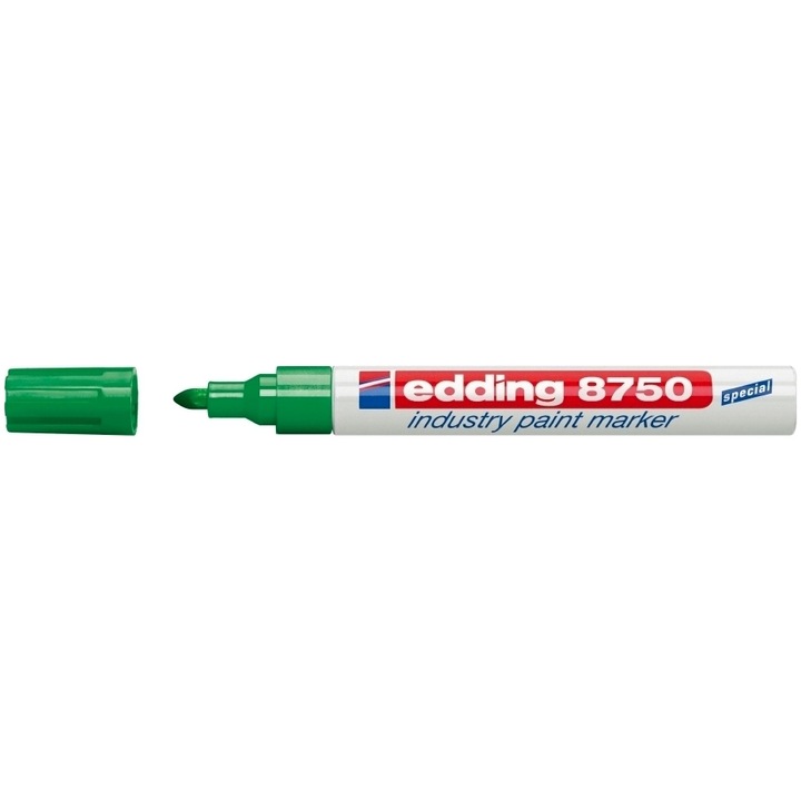 Marker Edding 8750 cu vopsea varf rotund 2-4mm verde