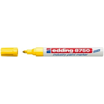 Marker Edding 8750 cu vopsea varf rotund 2-4mm galben Marker Edding 8750 cu vopsea varf rotund 2-4mm galben