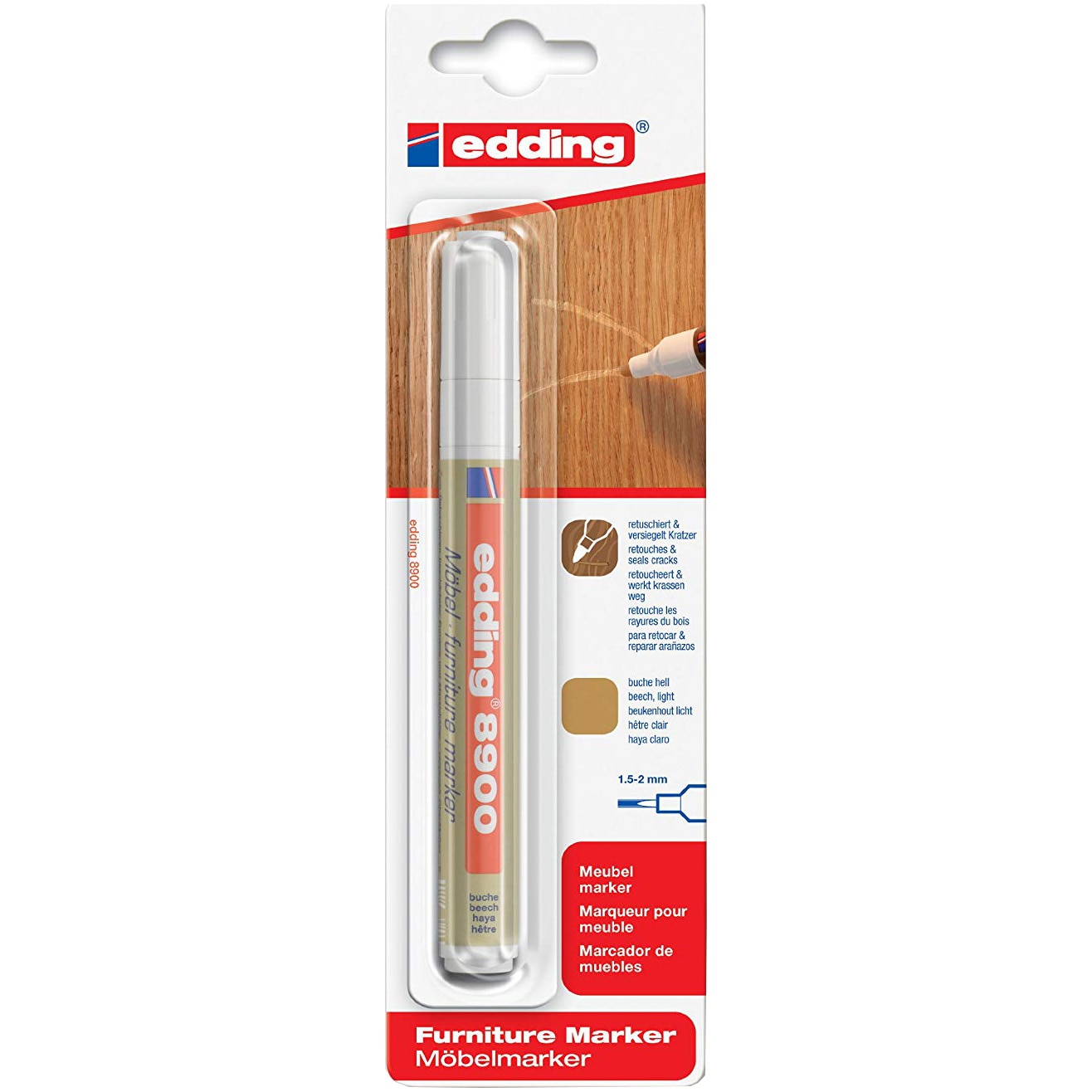 Marker Edding 8900 pentru retusuri mobilier lemn fag