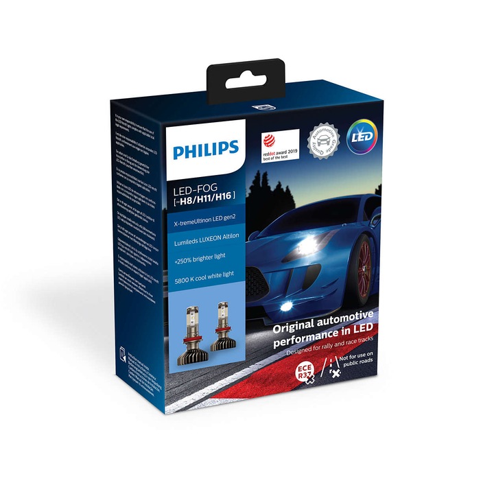 Комплект крушки Philips H7 12V 15W LED X-treme Ultinon gen2