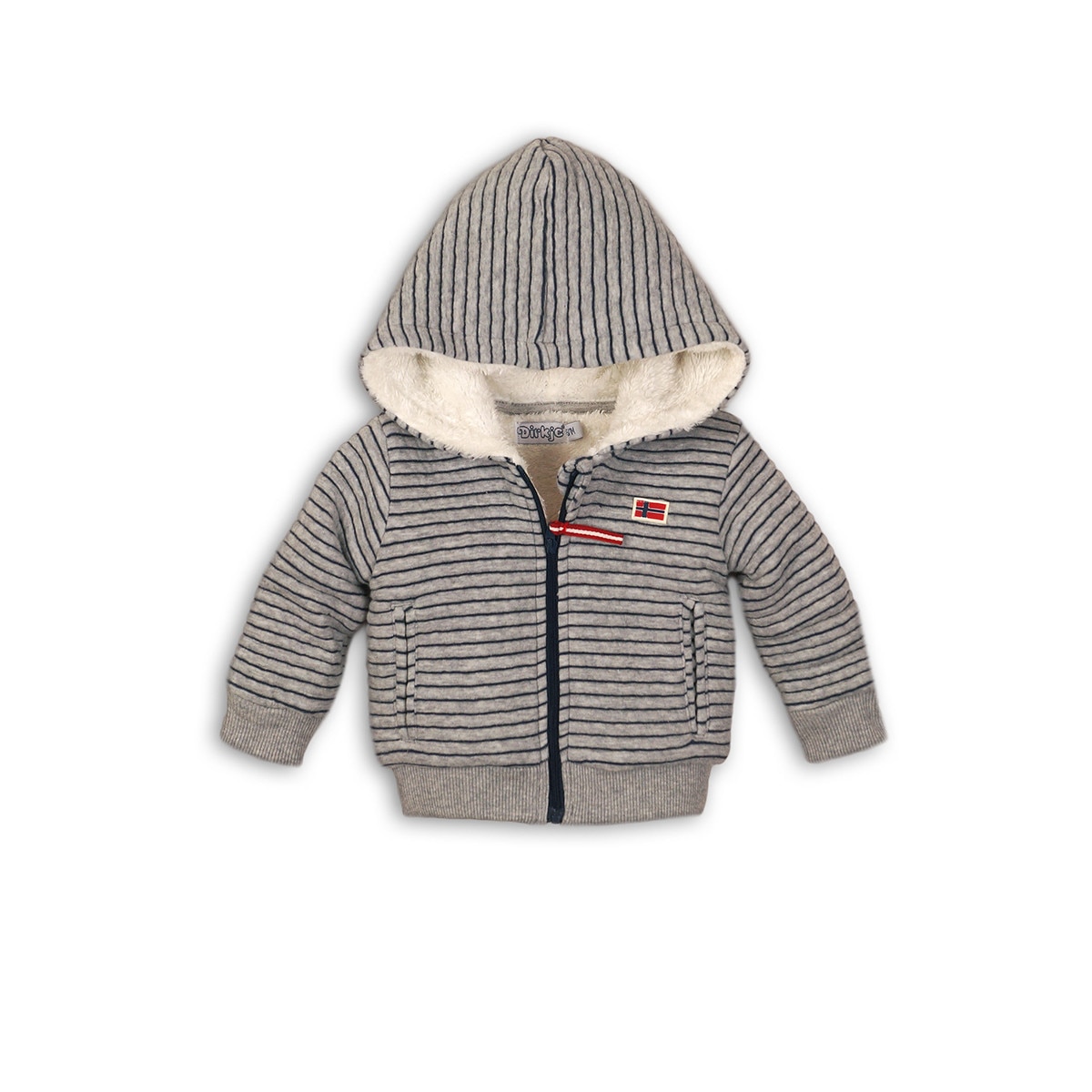 Cardigan bebe, Dirkje, pufos, gri