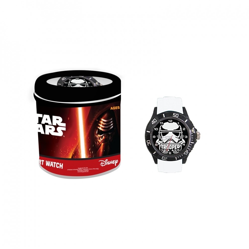 Ceas de mana analog Disney Star Wars Storm Trooper alb