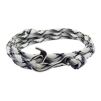 Bratara reglabila din snur paracord multicolor, preponderent alb Bratara reglabila din snur paracord multicolor, preponderent alb