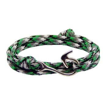 Bratara reglabila din snur paracord multicolor, preponderent verde Bratara reglabila din snur paracord multicolor, preponderent verde