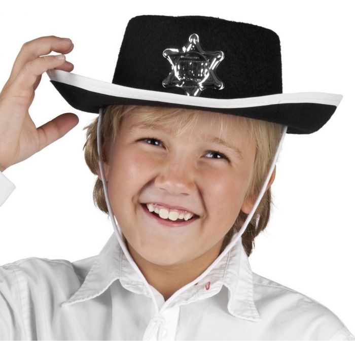 Palarie copii serif, Negru/Alb