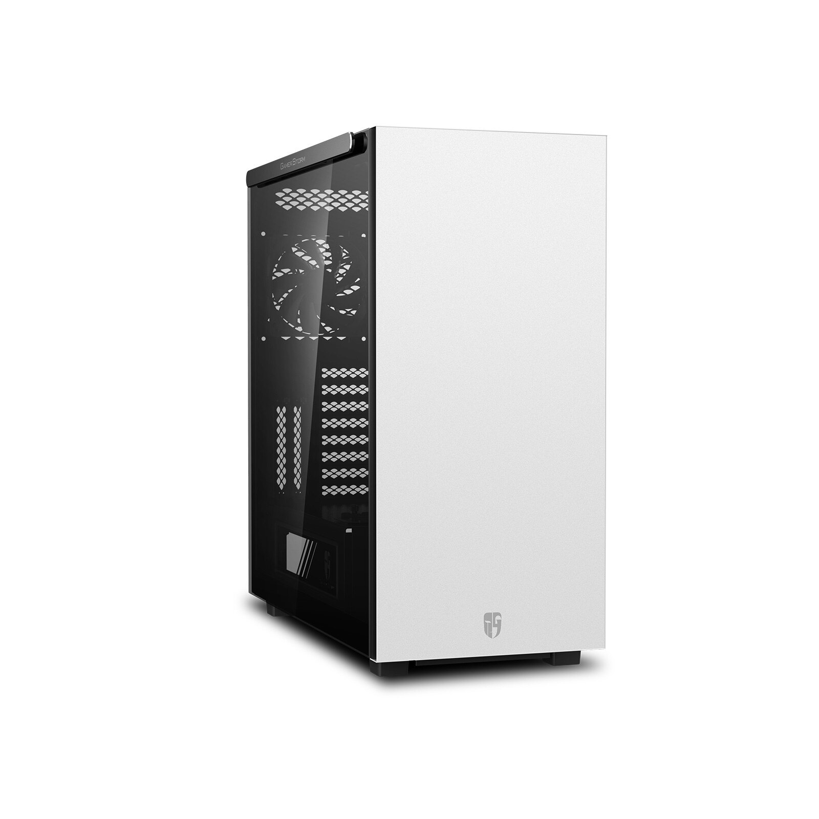 CARCASA DeepCool. Full-Tower E-ATX, 1* 120mm fan (inclus), tempered glass, otel galvanizat 0.8mm, front audio & 2x USB 3.0, white 