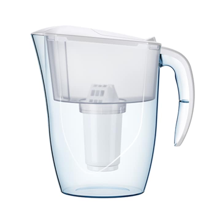 Aquaphor Smile Cup vízszűrő kancsó, fehér, flip-flop tető, A5