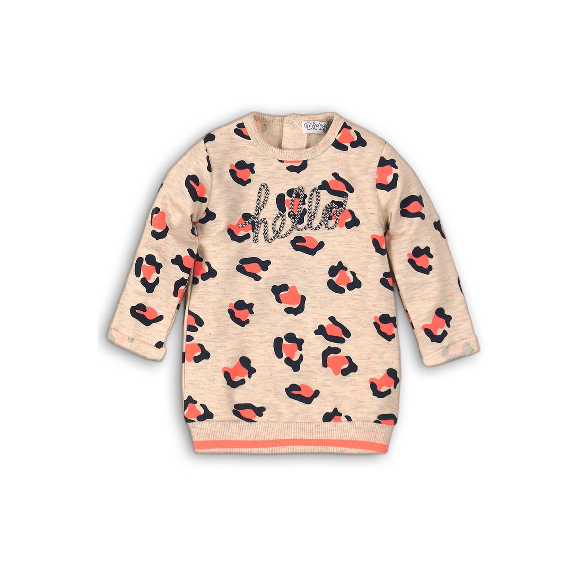 Rochita pentru fetite, Dirkje, cu animal print, Hello, bej