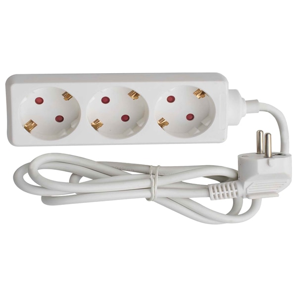 Prelungitor Quark 3 prize, cablu 10m, 3x1mm, Alb