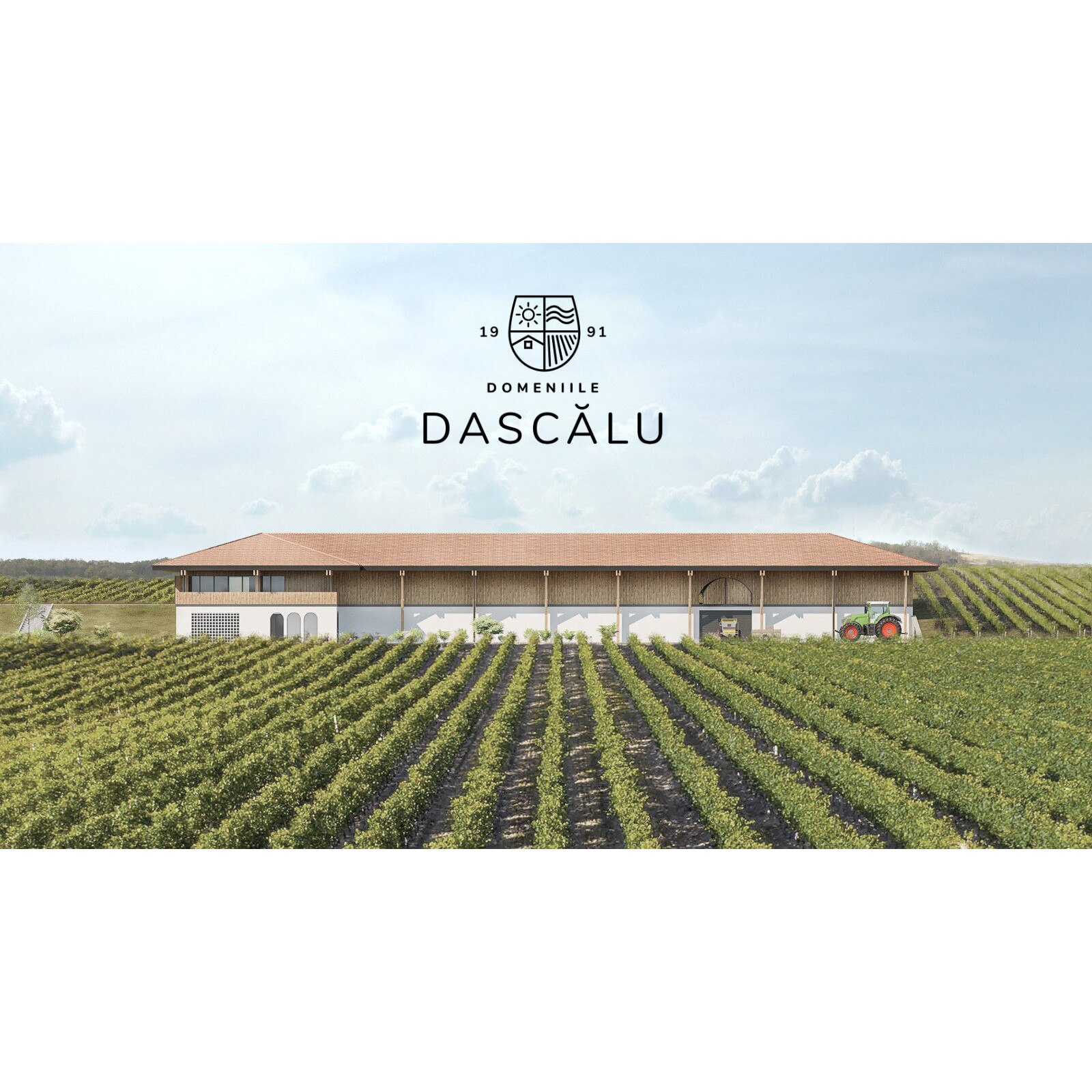 Vin Dascalu Vin Rosu Demisec, Domeniile Dascalu, 2018, Merlot, D.O.C.-Vinju Mare ...