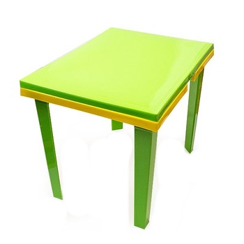 Masuta copii cu sertar special , 60 x 45 x 49 cm , verde cu galben Masuta copii cu sertar special , 60 x 45 x 49 cm , verde cu galben