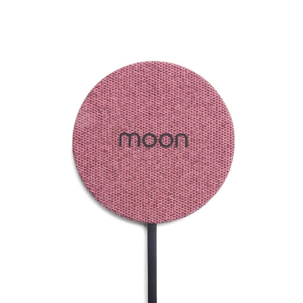 Pad Moon de incarcare fara fir, pentru smartphone-urilor compatibile QI, Pink Fabric