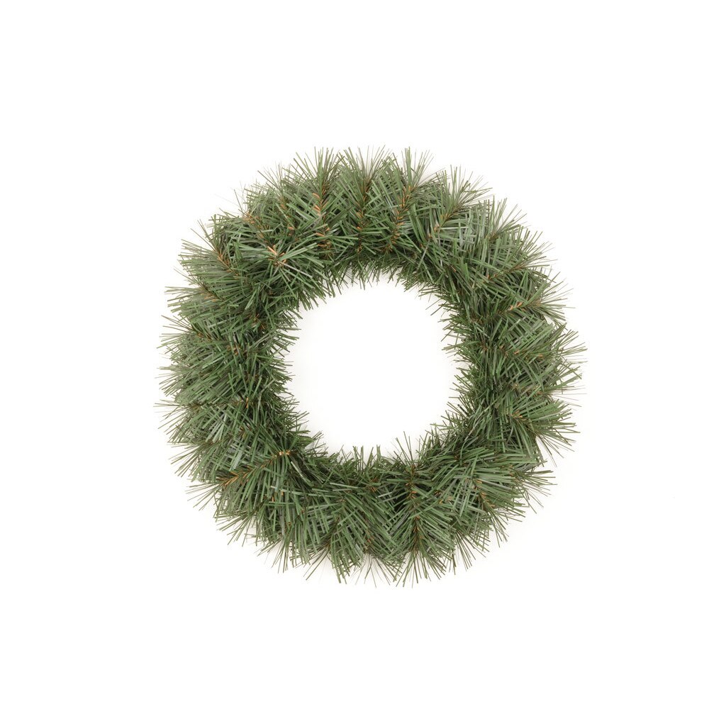 Coronita de Craciun, neimpodobita din crengi artificiale, rotunda, verde, 30 cm