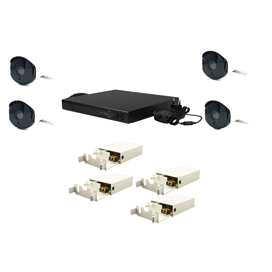 Sistem supraveghere ,4 IP camere 2MP, FullHD 1920H*1080V, DVR 4 Canale rezolutie 3 MP, 4 Alimentatoare