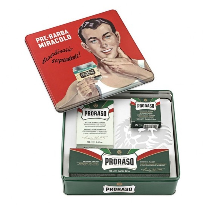 Proraso Set cadou Vintage Selection Beard Care Refreshing Kit 100 ml + 100 ml + 150 ml