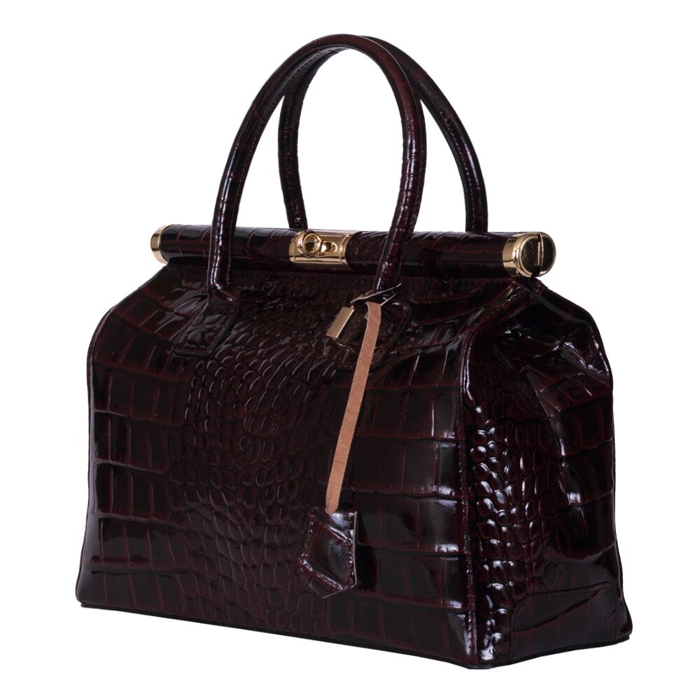 Geanta din piele naturala Florelle grena