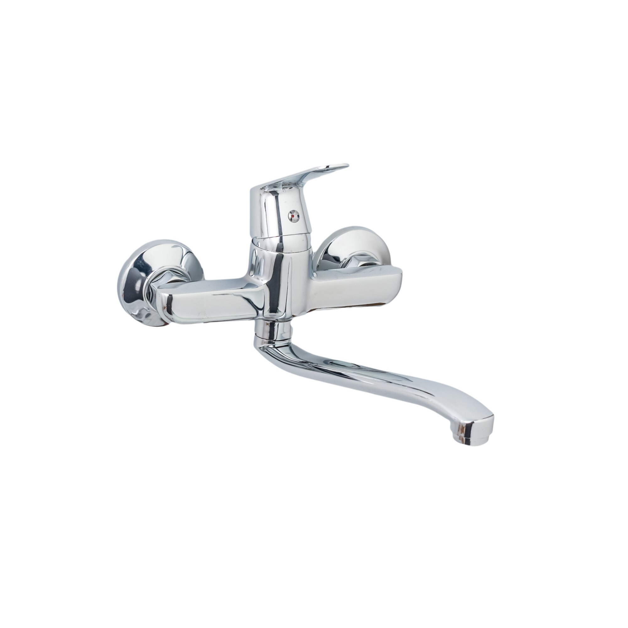 Baterie bucatarie, prindere perete ,pipa lunga mobila crom lucios TRENDY S