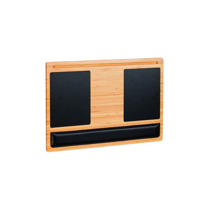Маса/поставка/стойка за лаптоп Relaxdays, мултифункционална, 600x400x20 мм, естествено бамбуково дърво