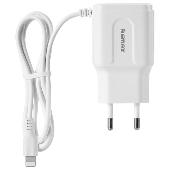 Incarcator retea Remax U22 Pro, Fast Charge, 2 x USB, Lightning, White