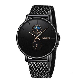Ceas de mana dama, Lige, Quartz, Clasic, Elegant, Fashion, Business, Ultra subtire, Rezistent la purtare, Negru Ceas de mana dama, Lige, Quartz, Clasic, Elegant, Fashion, Business, Ultra subtire, Rezistent la purtare, Negru