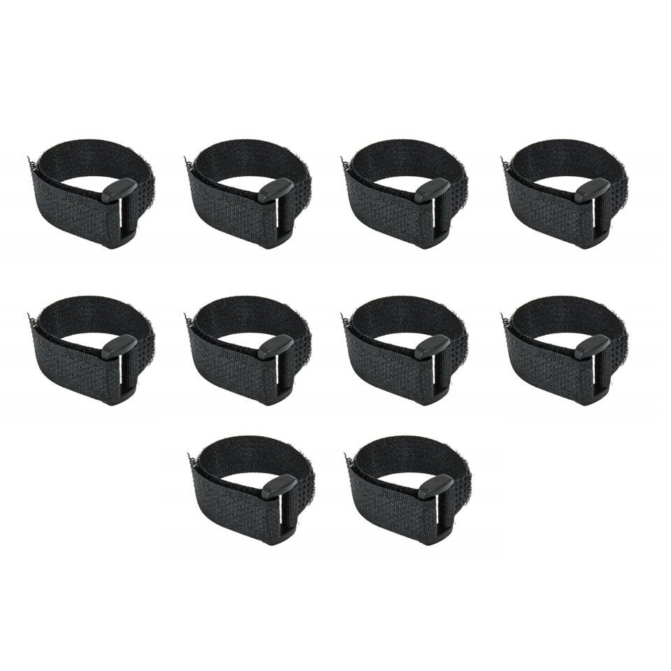 Set 10 benzi velcro, negru, 16 x 310mm, Dedra