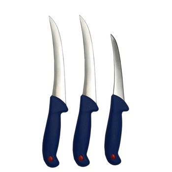 Set 3 Cutite profesionale pentru macelarie BRT-44, dezosat, transat, maner material anti alunecare Set 3 Cutite profesionale pentru macelarie BRT-44, dezosat, transat, maner material anti alunecare