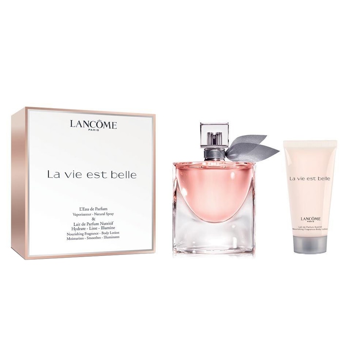 Set Lancome La Vie est Belle, Femei: Apa de Parfum, 50ml + Lotiune de corp, 50ml