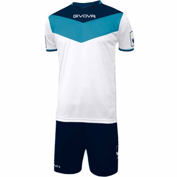 Echipament fotbal Kit Campo, Givova, bleumarin/albastru, 2XS Echipament fotbal Kit Campo, Givova, bleumarin/albastru, 2XS
