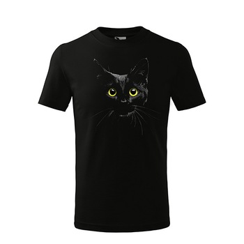 Tricou cu maneca scurta , K-off , negru , Pisica neagra Tricou cu maneca scurta , K-off , negru , Pisica neagra